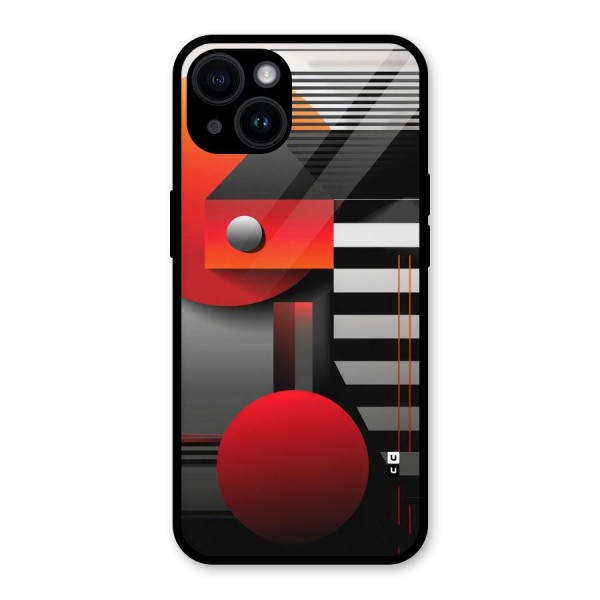 Geometrical Marvel Glass Back Case for iPhone 14