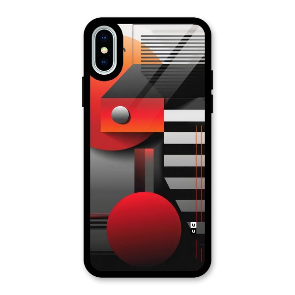 Geometrical Marvel Glass Back Case for iPhone X