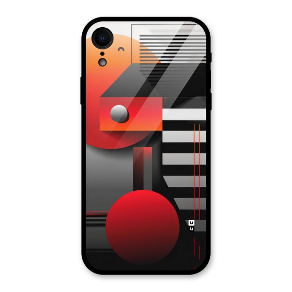 Geometrical Marvel Glass Back Case for iPhone XR