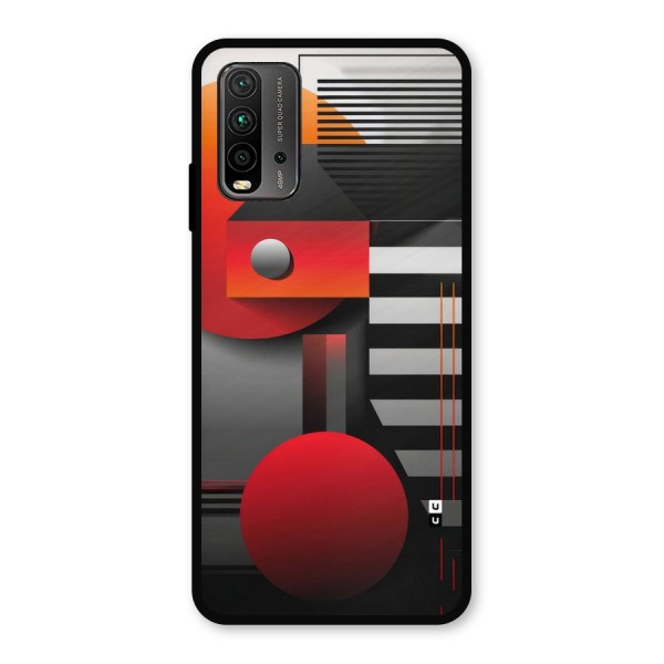 Geometrical Marvel Metal Back Case for Redmi 9 Power