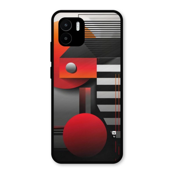 Geometrical Marvel Metal Back Case for Redmi A2