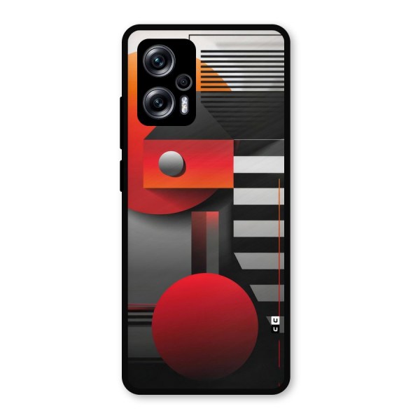 Geometrical Marvel Metal Back Case for Redmi K50i