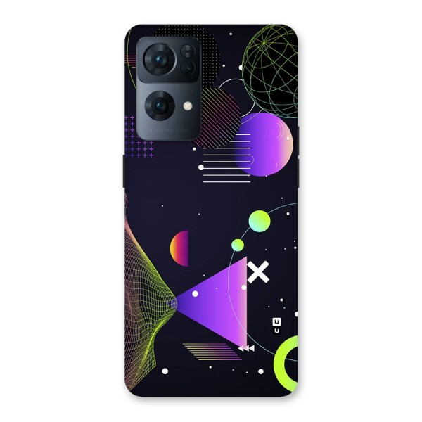 Geometrical Wireframe Back Case for Oppo Reno7 Pro 5G