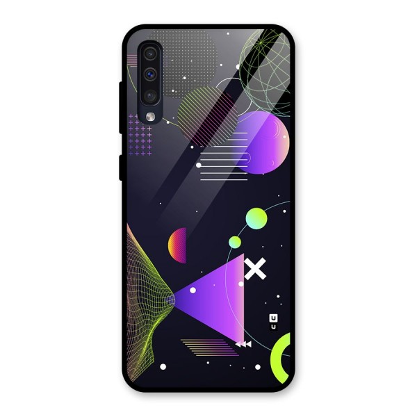 Geometrical Wireframe Glass Back Case for Galaxy A50