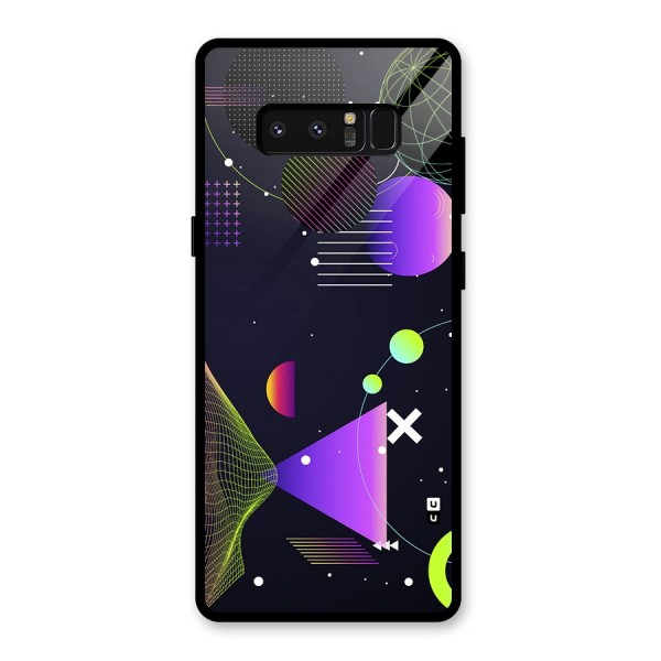 Geometrical Wireframe Glass Back Case for Galaxy Note 8