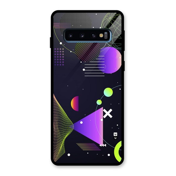 Geometrical Wireframe Glass Back Case for Galaxy S10