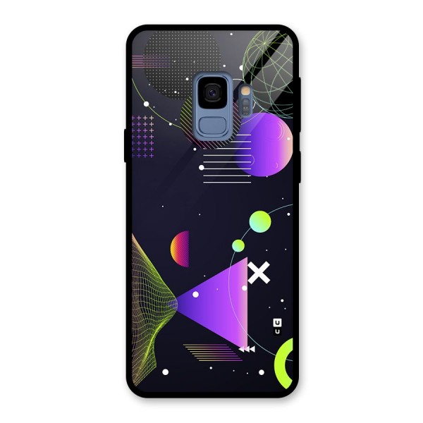 Geometrical Wireframe Glass Back Case for Galaxy S9