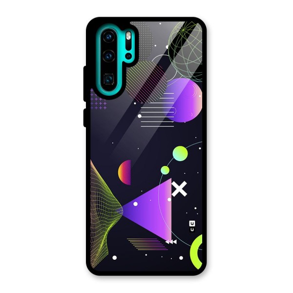 Geometrical Wireframe Glass Back Case for Huawei P30 Pro