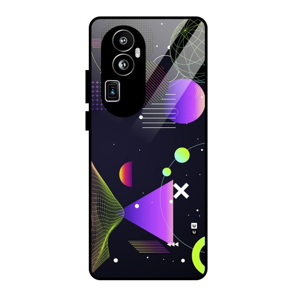Geometrical Wireframe Glass Back Case for Oppo Reno10 Pro Plus