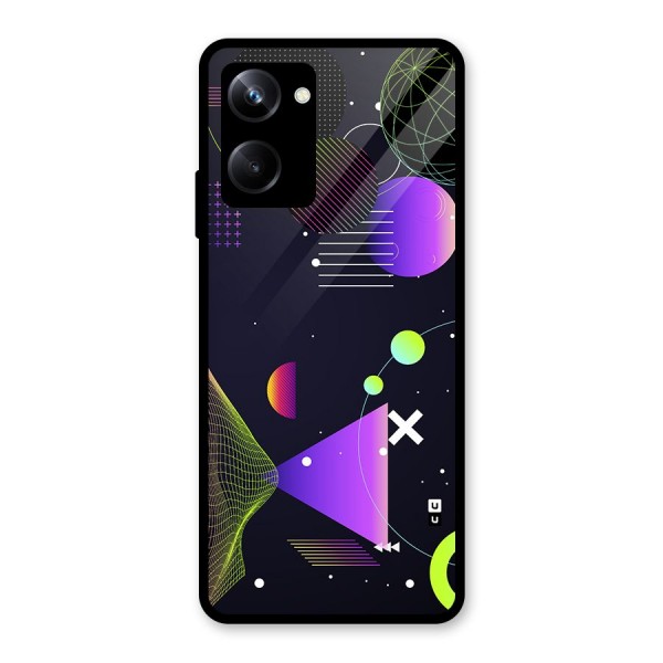 Geometrical Wireframe Glass Back Case for Realme 10 Pro