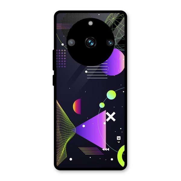 Geometrical Wireframe Glass Back Case for Realme 11 Pro