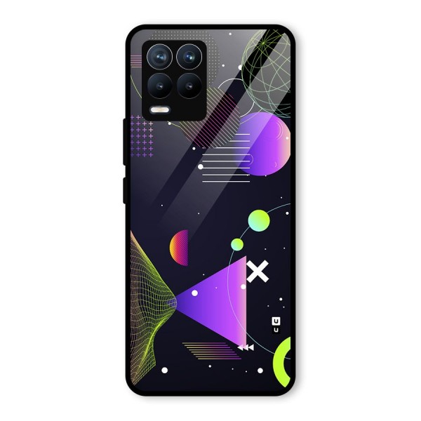 Geometrical Wireframe Glass Back Case for Realme 8