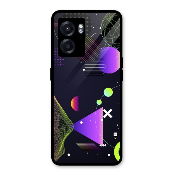 Geometrical Wireframe Glass Back Case for Realme Narzo 50 5G