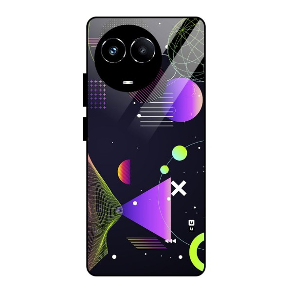 Geometrical Wireframe Glass Back Case for Realme Narzo 60X