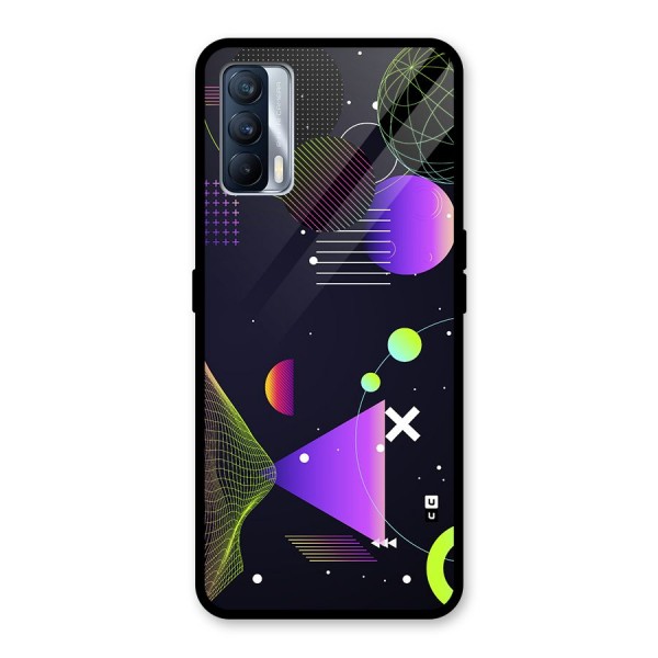 Geometrical Wireframe Glass Back Case for Realme X7