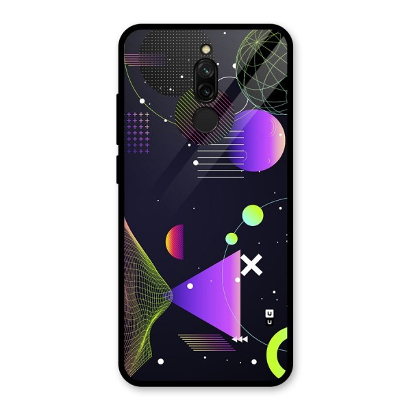 Geometrical Wireframe Glass Back Case for Redmi 8