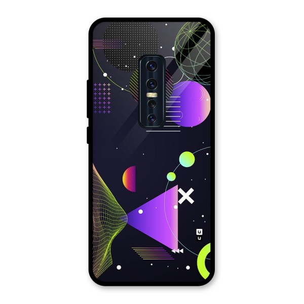 Geometrical Wireframe Glass Back Case for Vivo V17 Pro