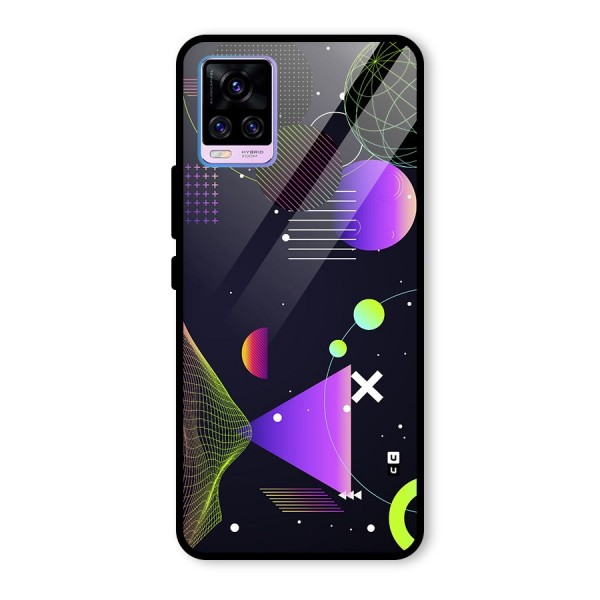 Geometrical Wireframe Glass Back Case for Vivo V20 Pro