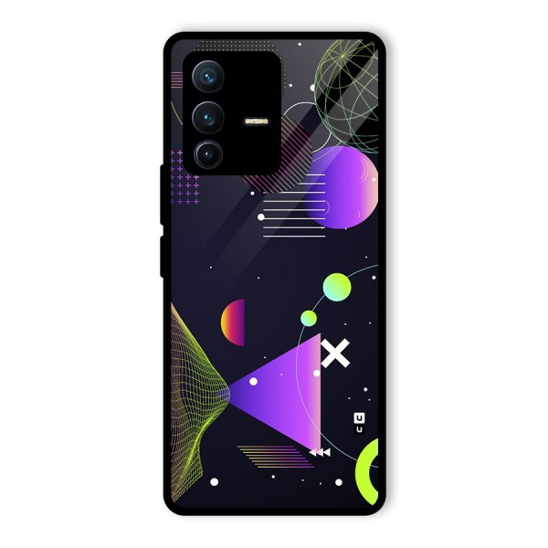 Geometrical Wireframe Glass Back Case for Vivo V23 Pro