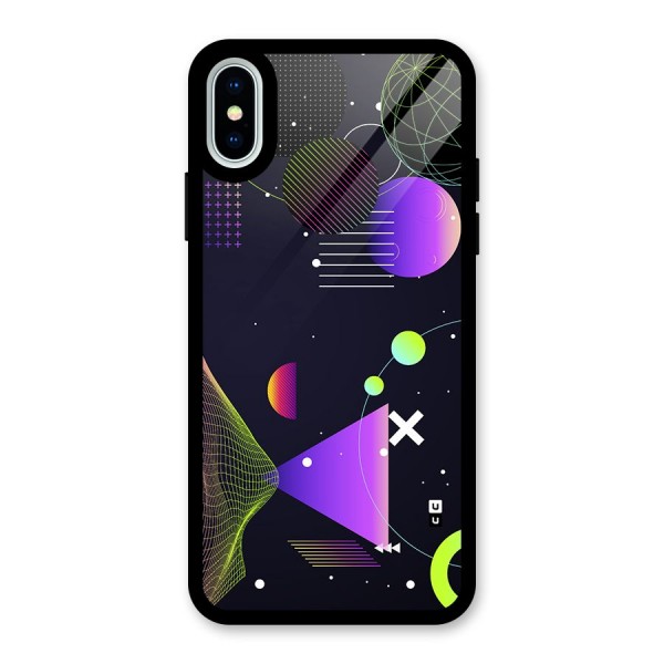 Geometrical Wireframe Glass Back Case for iPhone X