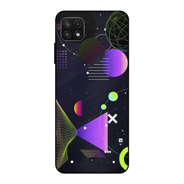 Geometrical Wireframe Metal Back Case for Galaxy A22 5G