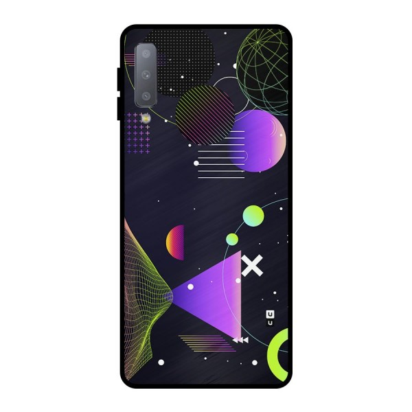 Geometrical Wireframe Metal Back Case for Galaxy A7 (2018)