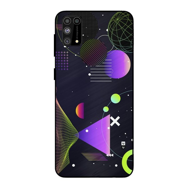 Geometrical Wireframe Metal Back Case for Galaxy F41