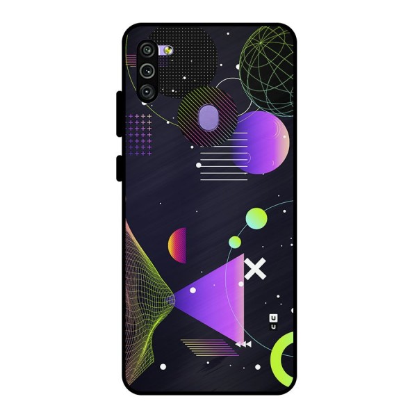 Geometrical Wireframe Metal Back Case for Galaxy M11