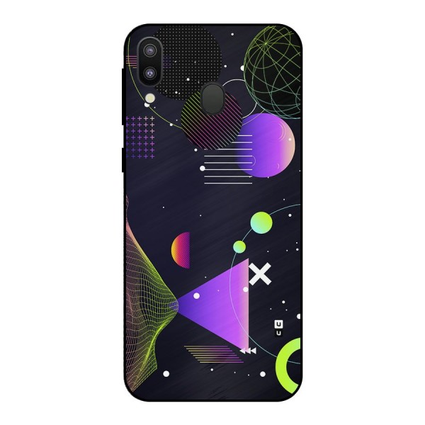 Geometrical Wireframe Metal Back Case for Galaxy M20