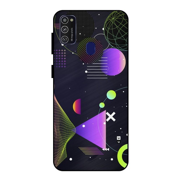 Geometrical Wireframe Metal Back Case for Galaxy M21