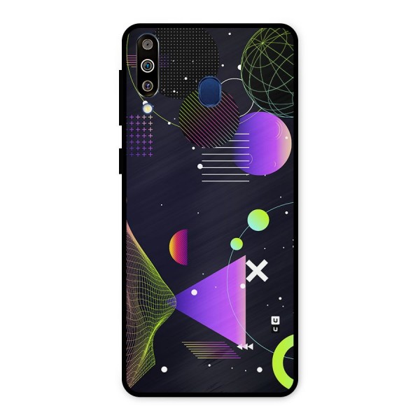 Geometrical Wireframe Metal Back Case for Galaxy M30