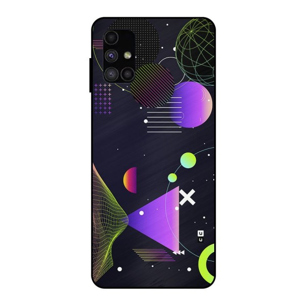 Geometrical Wireframe Metal Back Case for Galaxy M51