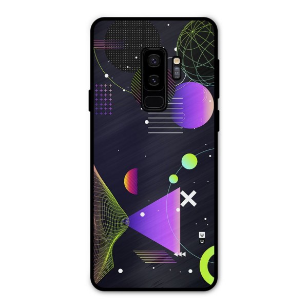 Geometrical Wireframe Metal Back Case for Galaxy S9 Plus