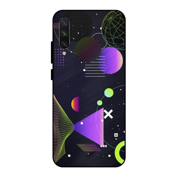 Geometrical Wireframe Metal Back Case for Mi A3