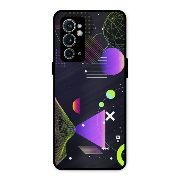 Geometrical Wireframe Metal Back Case for OnePlus 9RT 5G