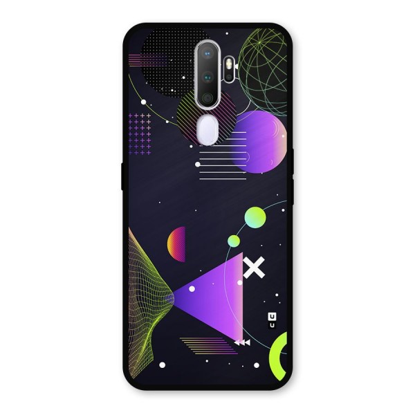 Geometrical Wireframe Metal Back Case for Oppo A9 (2020)