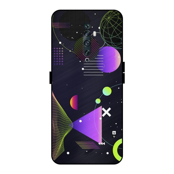 Geometrical Wireframe Metal Back Case for Oppo Reno2 F