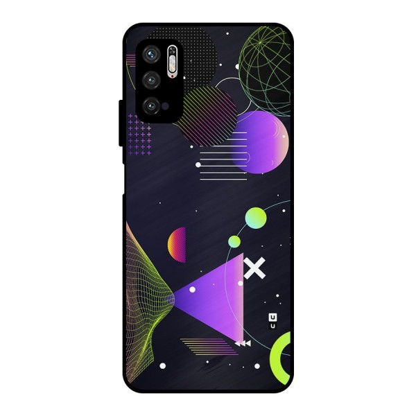 Geometrical Wireframe Metal Back Case for Poco M3 Pro 5G