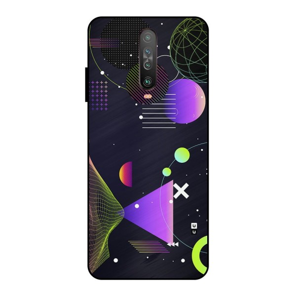 Geometrical Wireframe Metal Back Case for Poco X2