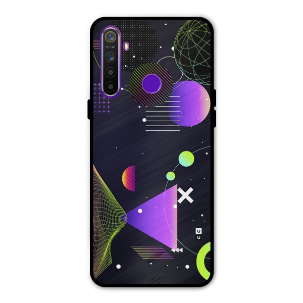 Geometrical Wireframe Metal Back Case for Realme 5i