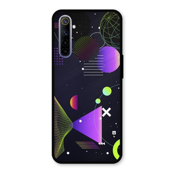 Geometrical Wireframe Metal Back Case for Realme 6