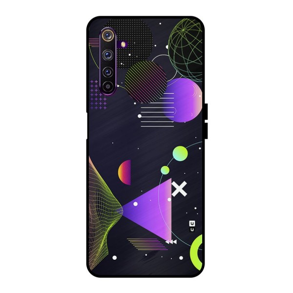 Geometrical Wireframe Metal Back Case for Realme 6 Pro