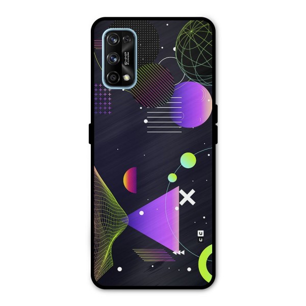 Geometrical Wireframe Metal Back Case for Realme 7 Pro