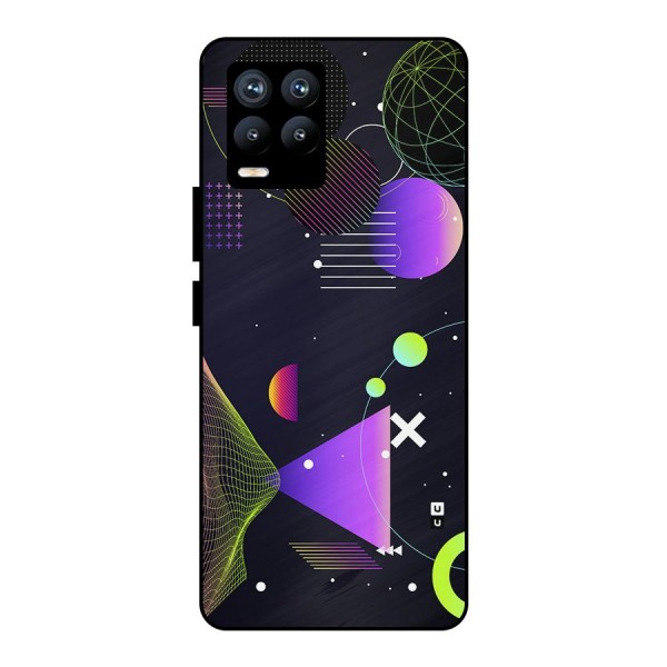 Geometrical Wireframe Metal Back Case for Realme 8