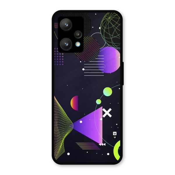 Geometrical Wireframe Metal Back Case for Realme 9