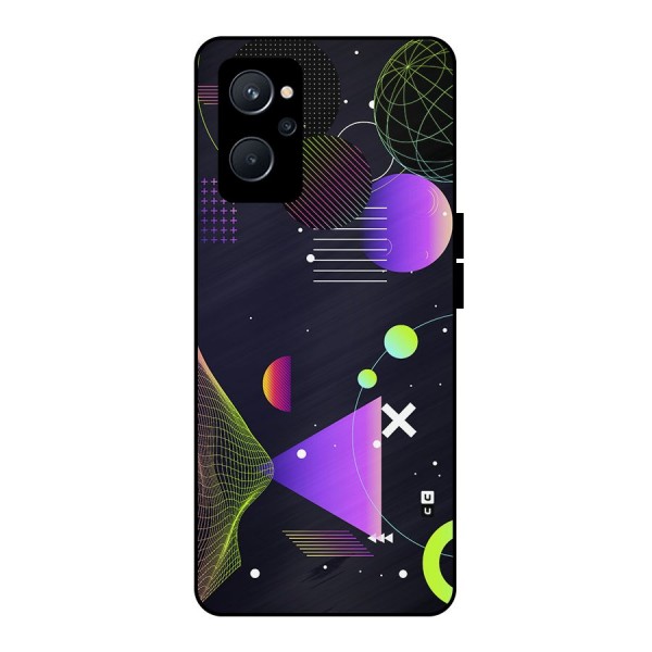 Geometrical Wireframe Metal Back Case for Realme 9i 5G