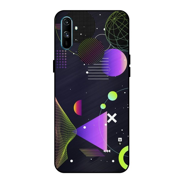 Geometrical Wireframe Metal Back Case for Realme C3