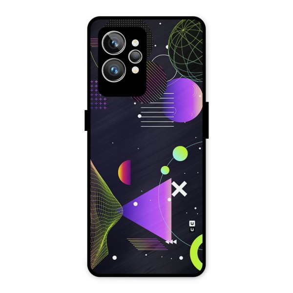 Geometrical Wireframe Metal Back Case for Realme GT2 Pro