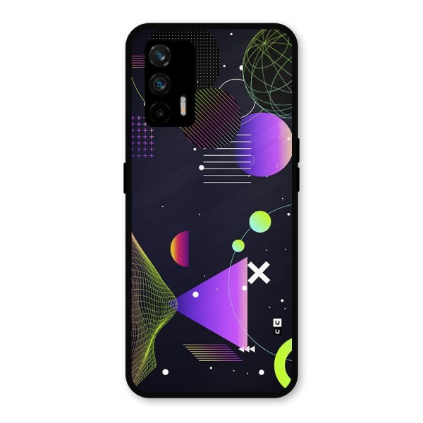 Geometrical Wireframe Metal Back Case for Realme GT 5G