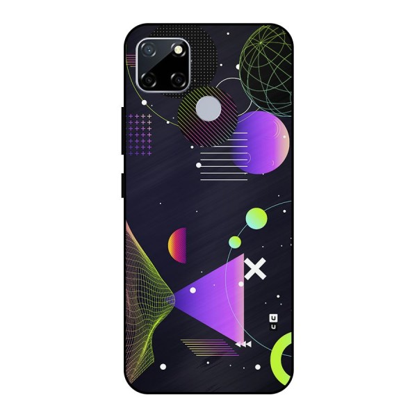 Geometrical Wireframe Metal Back Case for Realme Narzo 20